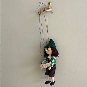 Masek Small Wooden Marionette Puppet from the Czech Republic NWT